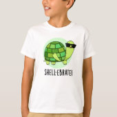 Muschel-ebrate Funny Tortoise Animal Pun T-Shirt (Vorderseite)