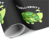 Muschel-ebrity Funny Celebrity Tortoise Pun Dark B Geschenkpapier (Rolleneckpunkt)