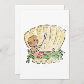 Muschel Einladung (Vorne/Hinten)