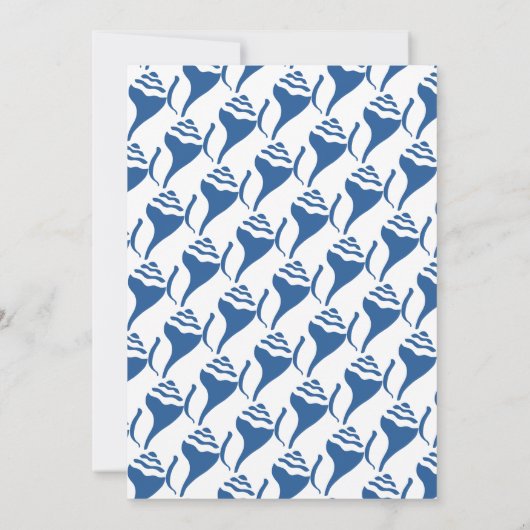 Muschel Einladung (Rückseite)