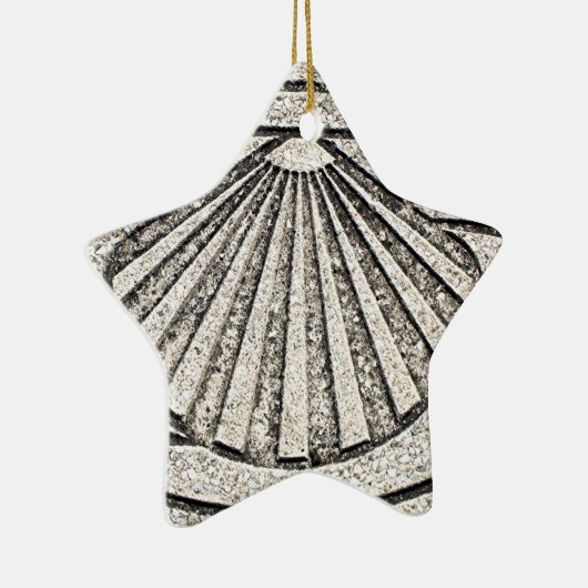 Muschel EL Camino, Plasterung, Spanien Keramik Ornament (Rechts)