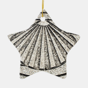 Muschel EL Camino, Plasterung, Spanien Keramik Ornament