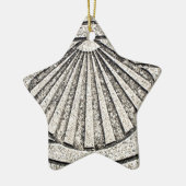 Muschel EL Camino, Plasterung, Spanien Keramik Ornament (Links)