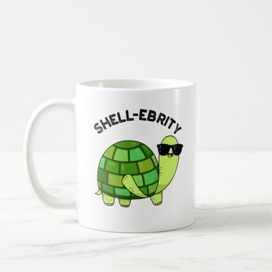 Muschel Funny Celebrity Tortoise Pun Kaffeetasse (Links)
