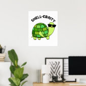 Muschel Funny Celebrity Tortoise Pun Poster (Heimbüro)