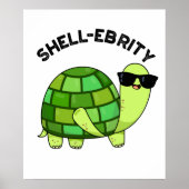 Muschel Funny Celebrity Tortoise Pun Poster (Vorne)