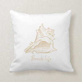 Muschel für benutzerdefinierter Text auf zwei Seit Kissen