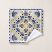 Muschel für griechische Ornamente Badhandtuch Set (Waschlappen)