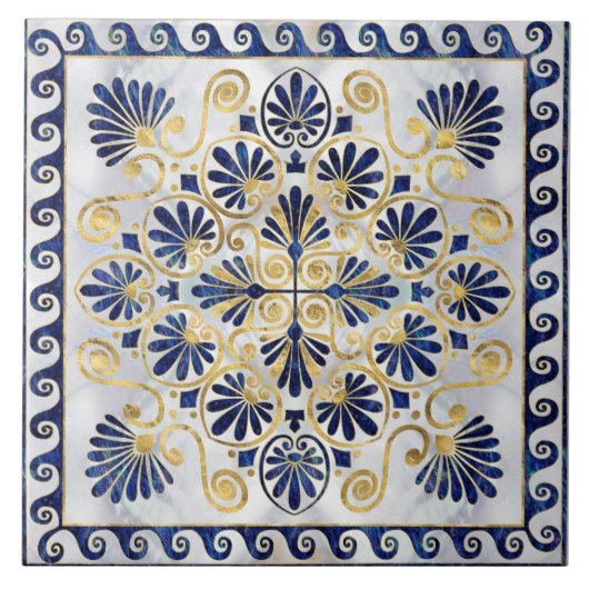 Muschel für griechische Ornamente Fliese (Vorderseite)