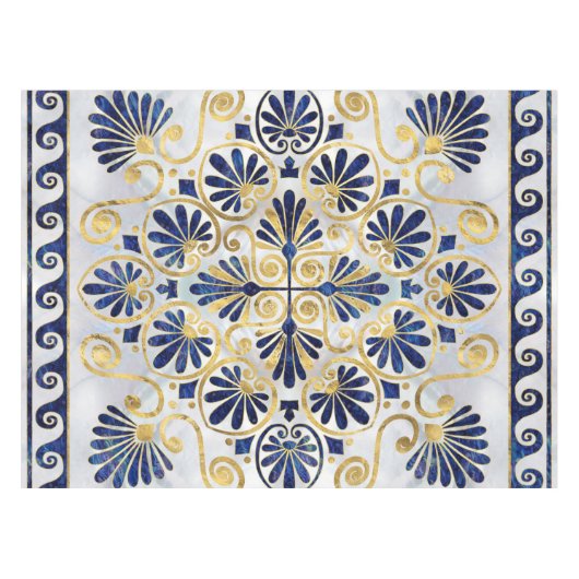 Muschel für griechische Ornamente Tischdecke (Vorderseite (Horizontal))