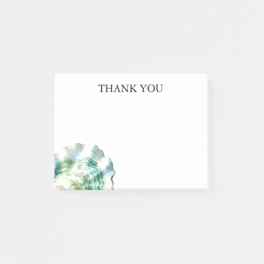 Muschel für Wasserfarben Post-it Klebezettel (Vorderseite)