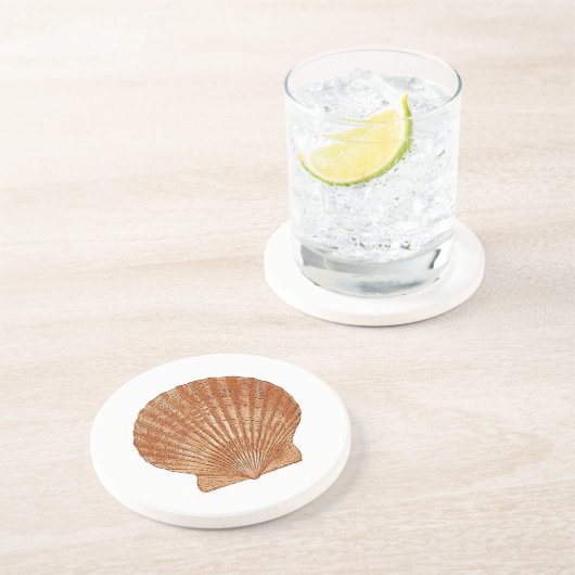 Muschel Getränkeuntersetzer (Seite)