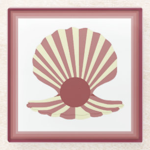 Muschel Glasuntersetzer