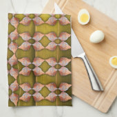 Muschel, Gold Küchentuch (Viertel Falte)