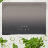 Muschel Gray Ombre Geschirrtuch (Gefaltet)