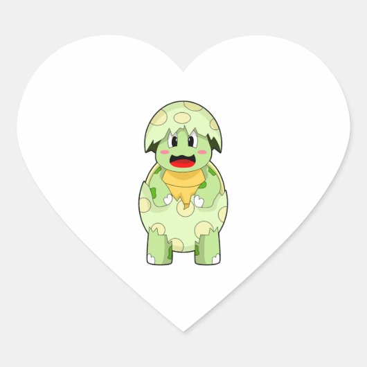 Muschel Herz-Aufkleber (Vorderseite)