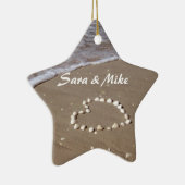 Muschel-Herz-Strand-Verzierung Keramikornament (Rechts)