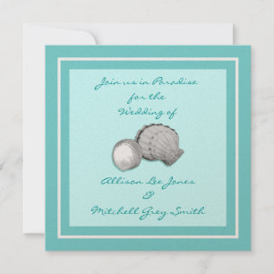 Muschel Hochzeit Einladung