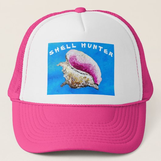 Muschel Hunter Conch Muschel Trucker Hat Truckerkappe (Vorderseite)