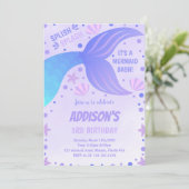 Muschel im Ozean und unter dem Party laden ein Einladung (Stehend Vorderseite)