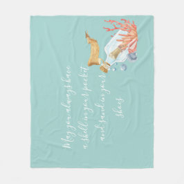 Muschel in Ihrem Pocket Beach Thema Fleecedecke