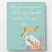 Muschel in Ihrem Pocket Beach Thema Fotoplatte (Vorderseite)