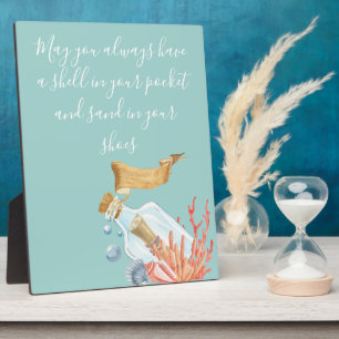 Muschel in Ihrem Pocket Beach Thema Fotoplatte