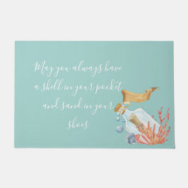 Muschel in Ihrem Pocket Beach Thema Fußmatte