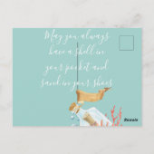 Muschel in Ihrem Pocket Beach Thema Postkarte (Rückseite)