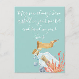 Muschel in Ihrem Pocket Beach Thema Postkarte