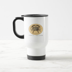 Muschel Island Crab Travel Mug Reisebecher