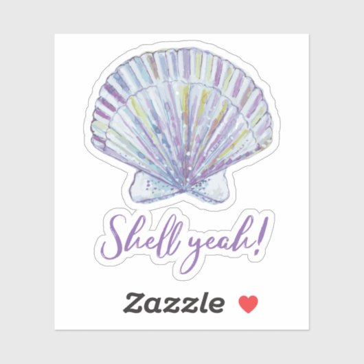 Muschel Ja! Aufkleber (Blatt)