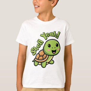 Muschel Ja! Niedlich Turtle Pun Cartoon ist perfek T-Shirt