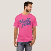 Muschel Ja Strandtextur T-Shirt (Vorne ganz)