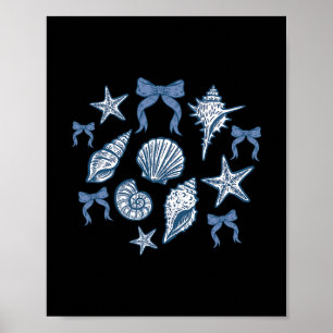 Muschel Kokette Schleife Sommer Hawaii Strand Urla Poster