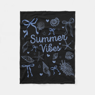Muschel Kokette Schleife Strand Sommer Stimmung Ur Fleecedecke