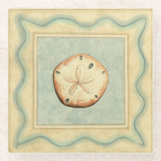 Muschel-Kollektor Glasuntersetzer (Vorderseite)