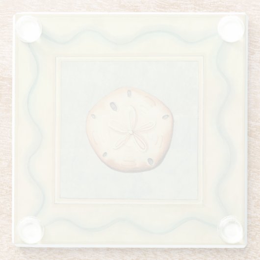 Muschel-Kollektor Glasuntersetzer (Rückseite)