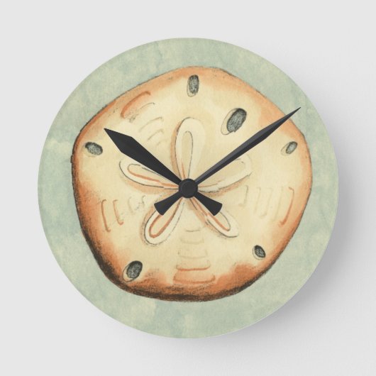 Muschel-Kollektor Runde Wanduhr (Vorderseite)