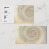 Muschel - Konchologie - weiße Spirale Visitenkarte (Vorne/Hinten)