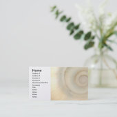 Muschel - Konchologie - weiße Spirale Visitenkarte (Stehend Vorderseite)