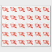 Muschel - Korallen, Muschel rosa und weiß Geschenkpapier (Flach)