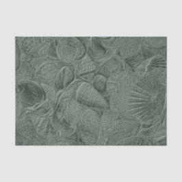 Muschel Küste Strand Grüne Metallik Seidenpapier