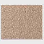 Muschel Küsten Nautilus Boho Strand Neutral Beige Geschenkpapier (Flach)