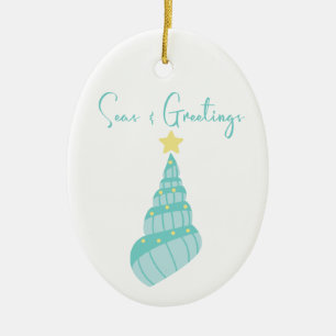 Muschel Küstenmeere und Grüße Keramik Ornament