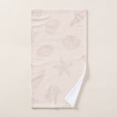 Muschel Küstenschätze Rosa Badhandtuch Set (Handtuch)