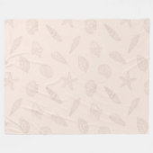 Muschel Küstenschätze Rosa Fleecedecke (Vorderseite (Horizontal))