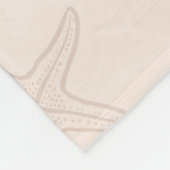 Muschel Küstenschätze Rosa Fleecedecke (Ecke)