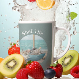 Muschel Lebensversicherung am Meer Kaffeetasse
