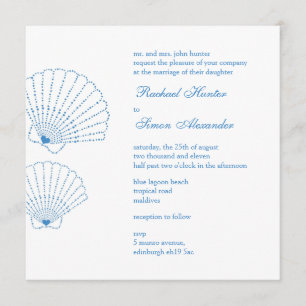 Muschel Liebe Heart Beach Hochzeit Einladung